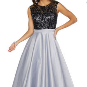 Illusion Neckline Evening Long Dress